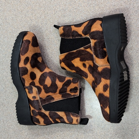 Louise Et Cie Cow Hair Boots, Animal Print, Leopard, Women's Size 8.5 - Picture 5 of 13
